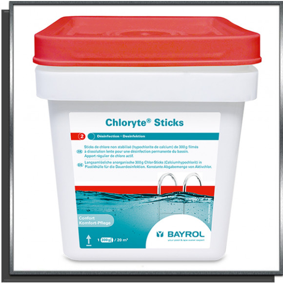 Chloryte sticks Chlore lent non stabilisé 4.5Kg Bayrol