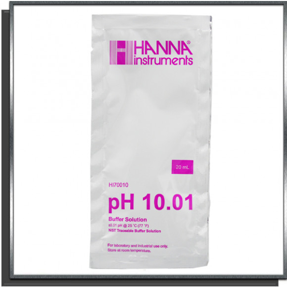 Solution tampon calibrage pH 10 sachet de 20ml
