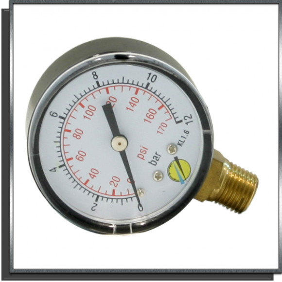 Manomètre pression eau froide radial 0-10 bars pas cher