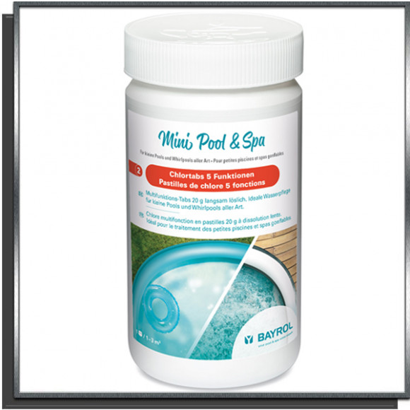 Chlore pastilles 5 fonctions Mini Pool&Spa Bayrol 1Kg