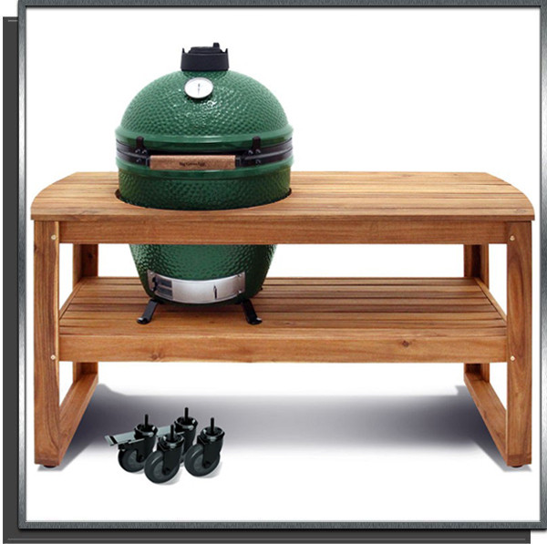 Big Green Egg LARGE - Pack Start avec table en bois d'eucalyptus et conveggtor