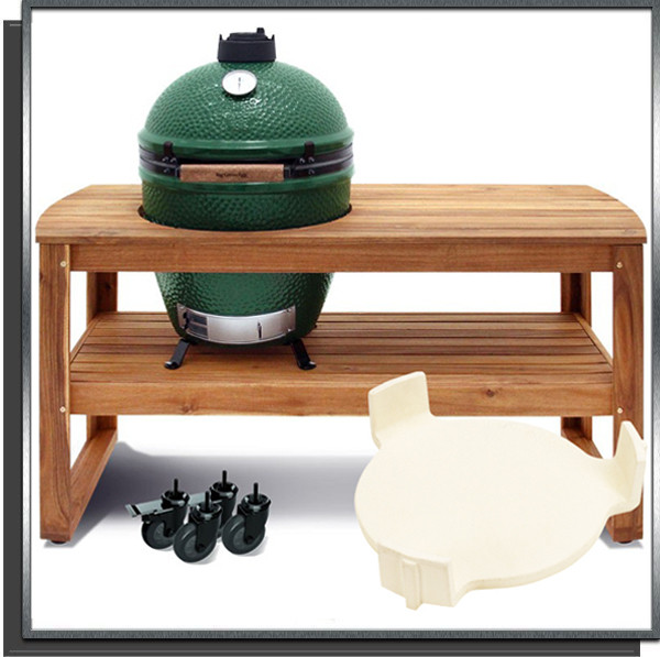 Big Green Egg XLarge - Pack Start avec table en bois d'acacia et conveggtor