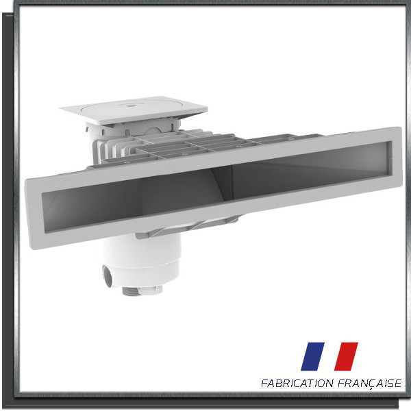 Skimmer miroir Béton/Liner A800 Design Weltico Gris clair